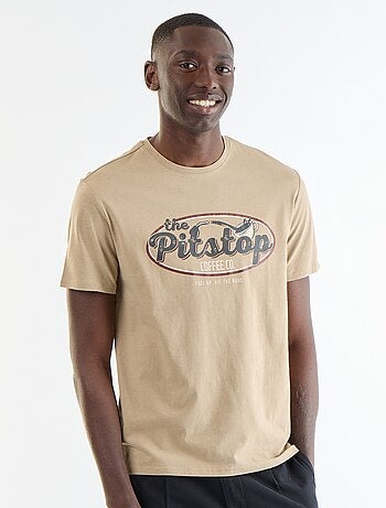 Camiseta de manga corta con estampado de fantasía