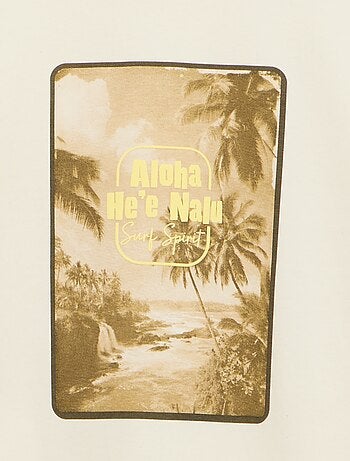 Camiseta de manga corta con estampado de fantasía