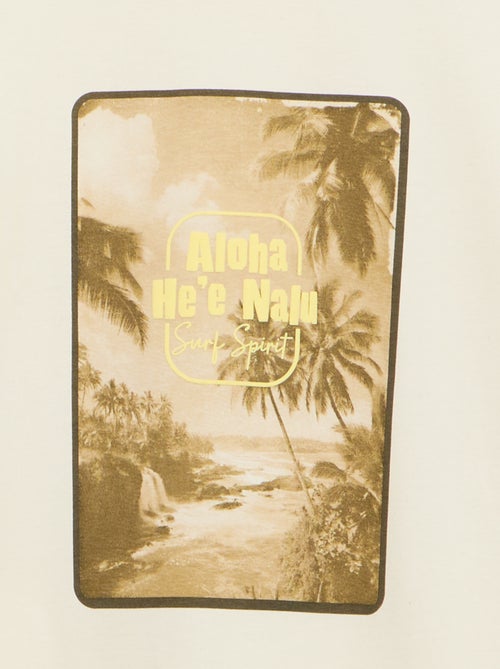 Camiseta de manga corta con estampado de fantasía - Kiabi