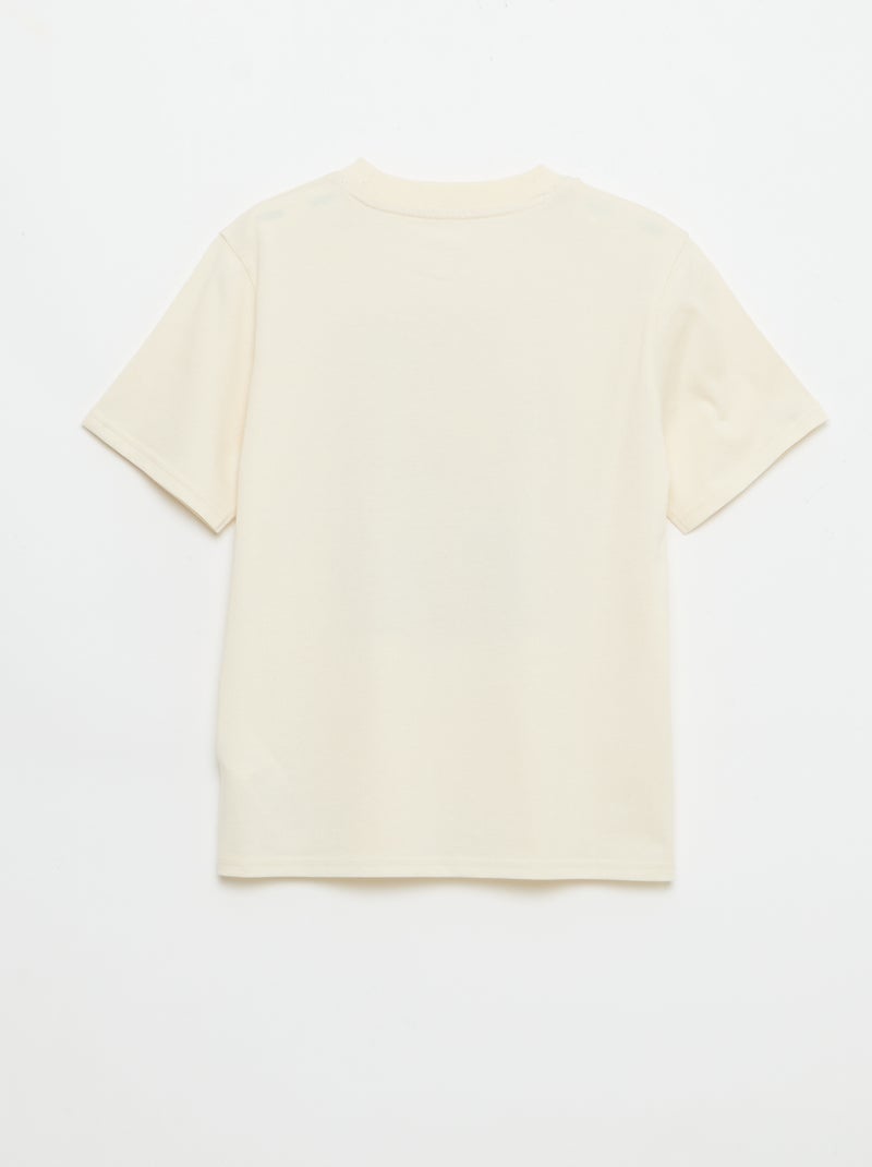 Camiseta de manga corta con estampado de fantasía Blanco - Kiabi