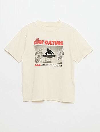 Camiseta de manga corta con estampado de fantasía