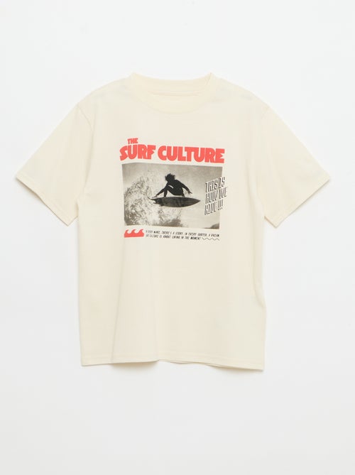 Camiseta de manga corta con estampado de fantasía - Kiabi