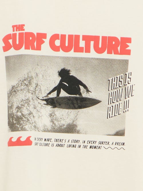 Camiseta de manga corta con estampado de fantasía - Kiabi