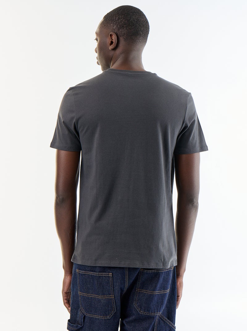 Camiseta de manga corta con estampado de fantasía Gris - Kiabi