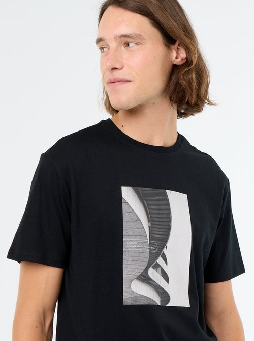 Camiseta de manga corta con estampado de fantasía - Kiabi