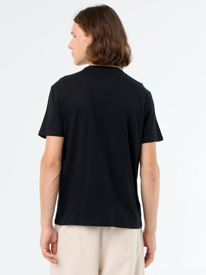 Camiseta de manga corta con estampado de fantasía Negro - Kiabi