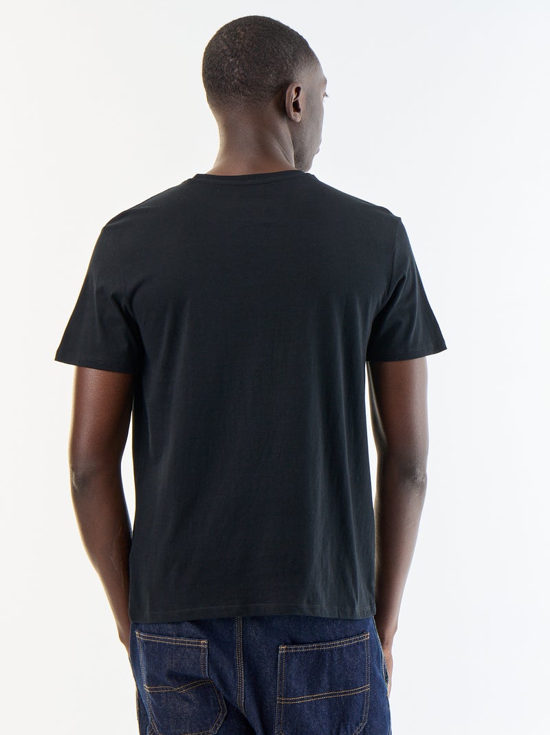 Camiseta de manga corta con estampado de fantasía Negro - Kiabi