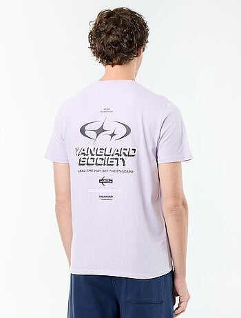 Camiseta de manga corta con estampado de fantasía