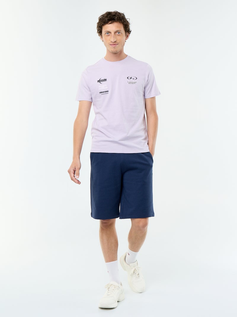 Camiseta de manga corta con estampado de fantasía Purpura - Kiabi