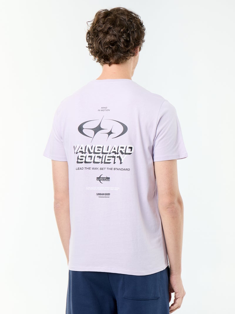 Camiseta de manga corta con estampado de fantasía Purpura - Kiabi