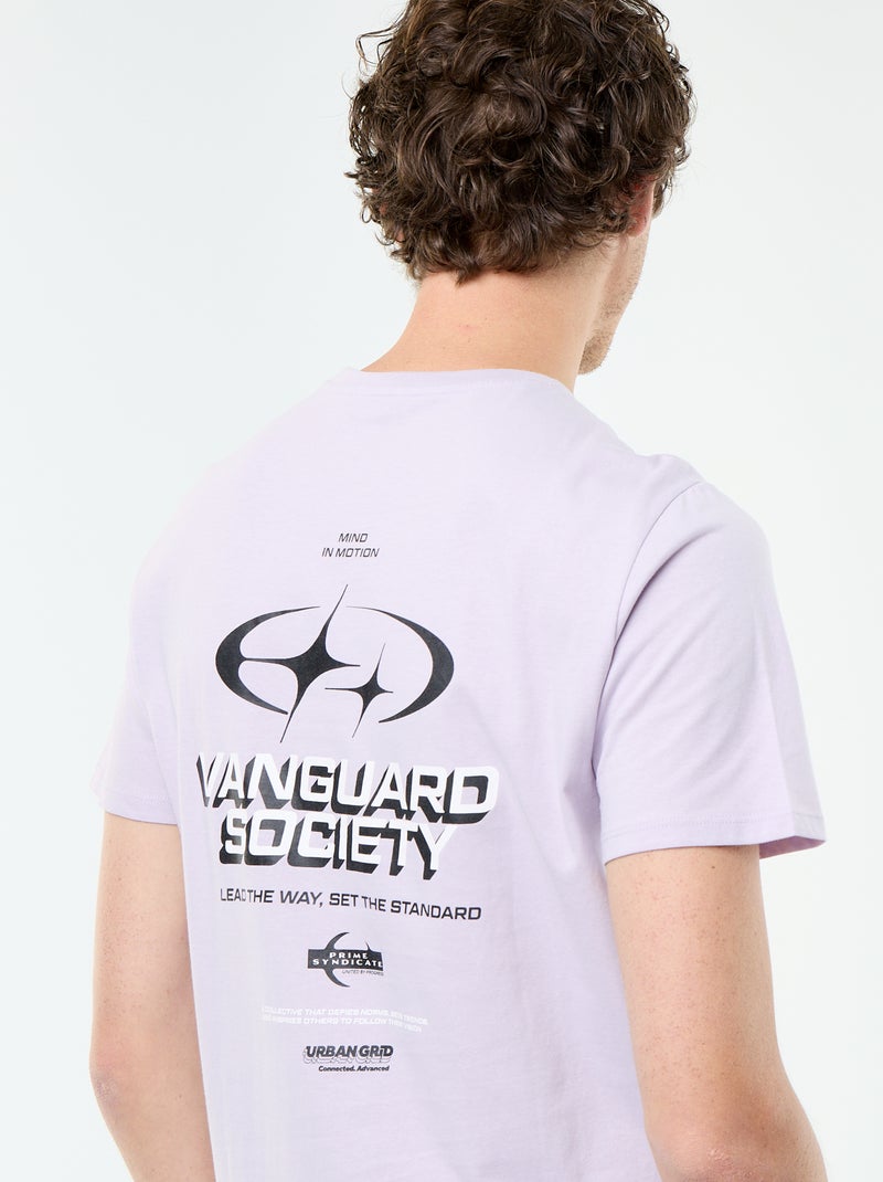 Camiseta de manga corta con estampado de fantasía Purpura - Kiabi