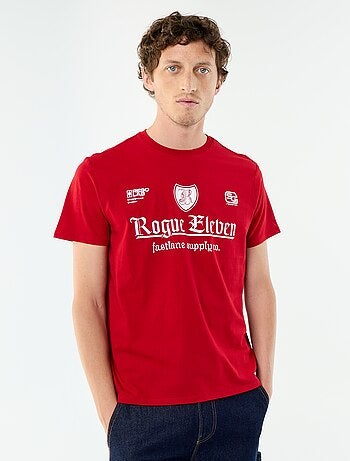 Camiseta de manga corta con estampado de fantasía