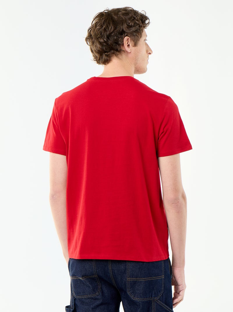 Camiseta de manga corta con estampado de fantasía Rojo - Kiabi