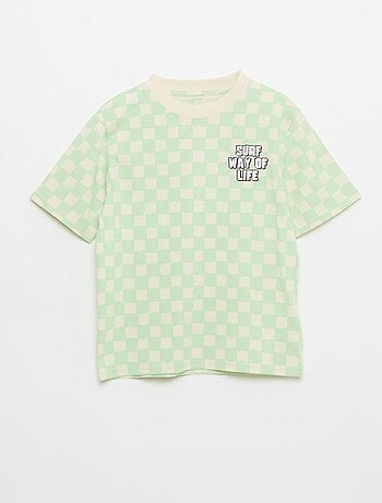 Camiseta de manga corta con estampado de fantasía