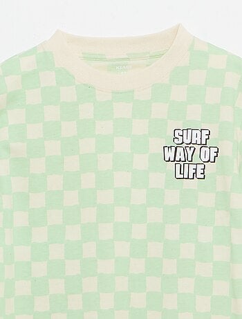 Camiseta de manga corta con estampado de fantasía