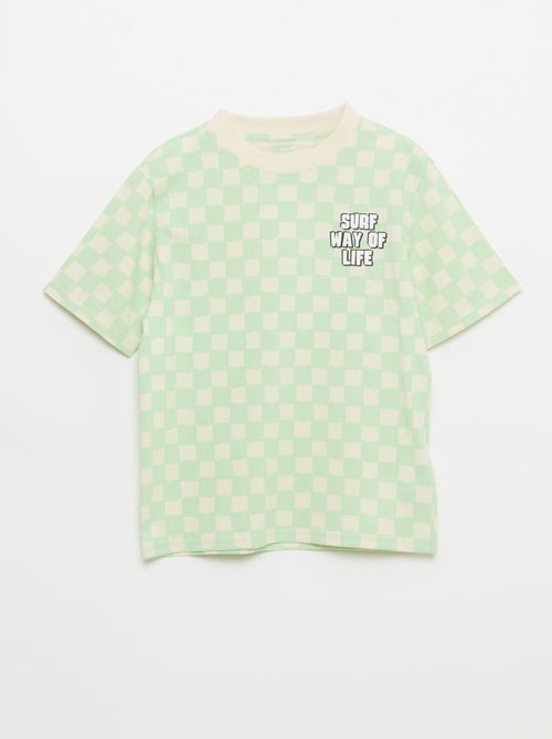 Camiseta de manga corta con estampado de fantasía - Kiabi