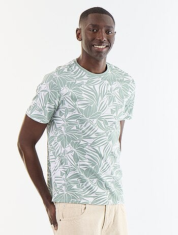 Camiseta de manga corta con estampado de fantasía