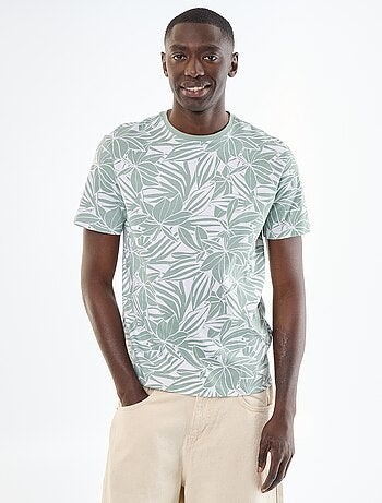 Camiseta de manga corta con estampado de fantasía
