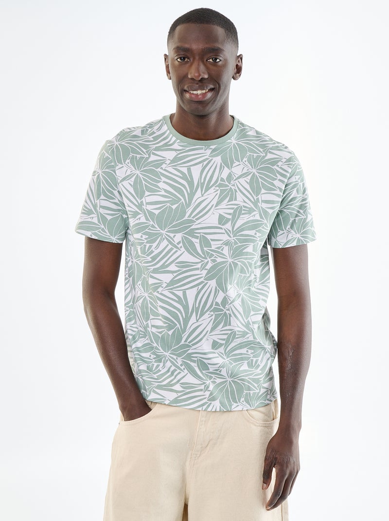 Camiseta de manga corta con estampado de fantasía Verde - Kiabi