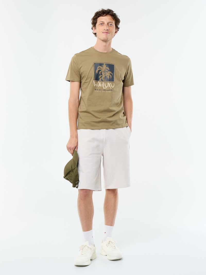 Camiseta de manga corta con estampado de fantasía Verde - Kiabi