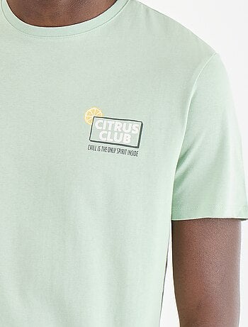 Camiseta de manga corta con estampado de fantasía