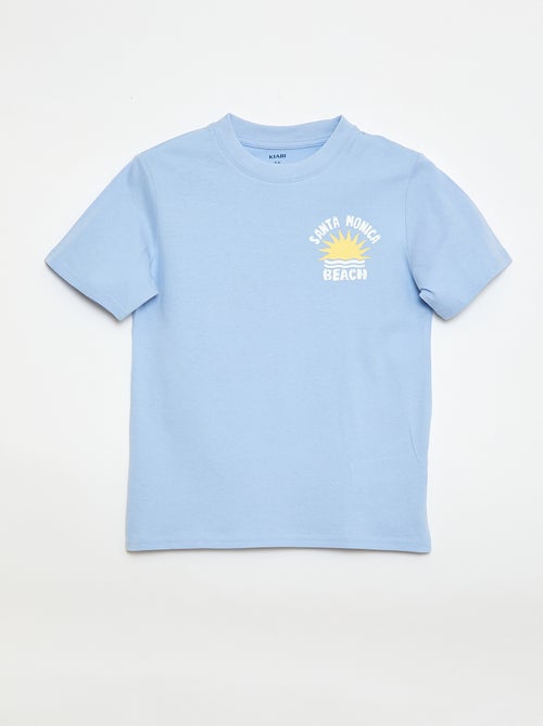 Camiseta de manga corta con estampado delantero/trasero - Kiabi