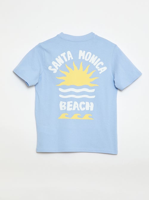 Camiseta de manga corta con estampado delantero/trasero - Kiabi