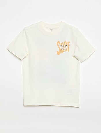 Camiseta de manga corta con estampado delantero/trasero