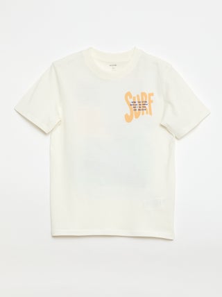 Camiseta de manga corta con estampado delantero/trasero