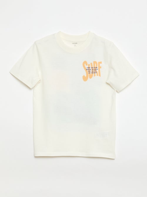 Camiseta de manga corta con estampado delantero/trasero - Kiabi