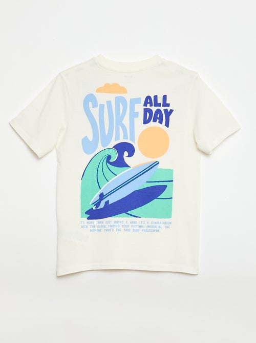 Camiseta de manga corta con estampado delantero/trasero - Kiabi