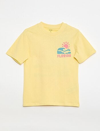 Camiseta de manga corta con estampado delantero/trasero