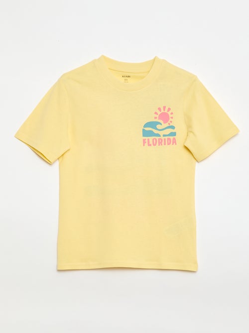 Camiseta de manga corta con estampado delantero/trasero - Kiabi