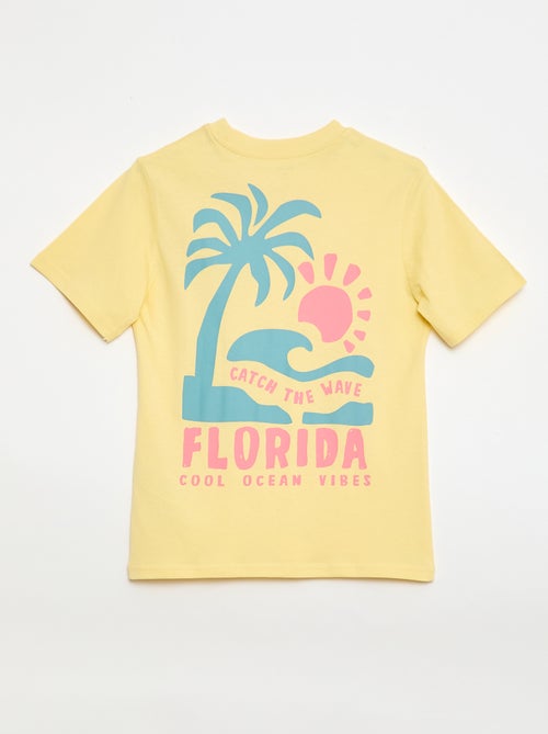 Camiseta de manga corta con estampado delantero/trasero - Kiabi
