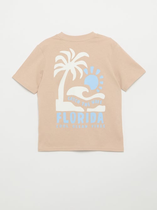 Camiseta de manga corta con estampado delantero/trasero - Kiabi