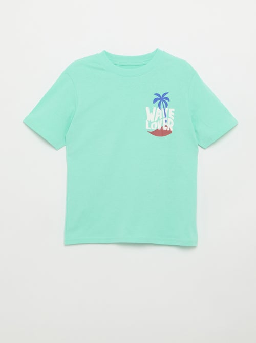 Camiseta de manga corta con estampado delantero/trasero - Kiabi