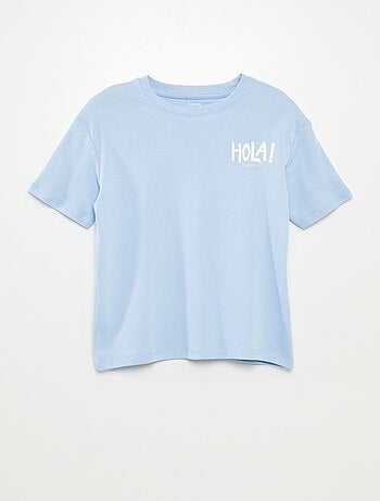 Camiseta de manga corta con estampado en ambos lados