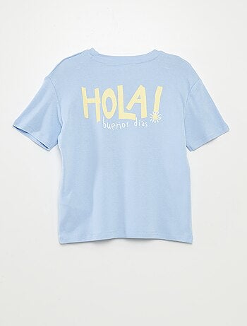 Camiseta de manga corta con estampado en ambos lados