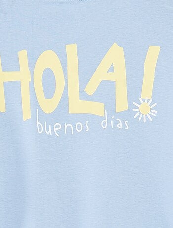 Camiseta de manga corta con estampado en ambos lados