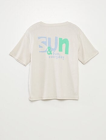 Camiseta de manga corta con estampado en ambos lados