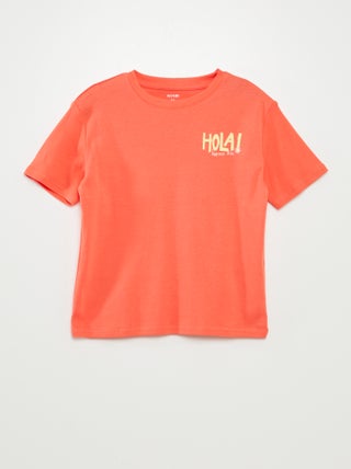 Camiseta de manga corta con estampado en ambos lados