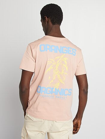 Camiseta de manga corta con estampado en ambos lados