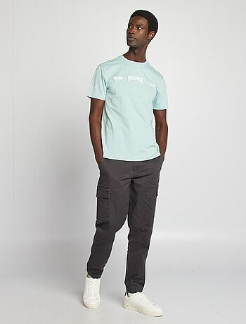 Camiseta de manga corta con estampado en ambos lados