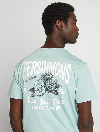 Camiseta de manga corta con estampado en ambos lados