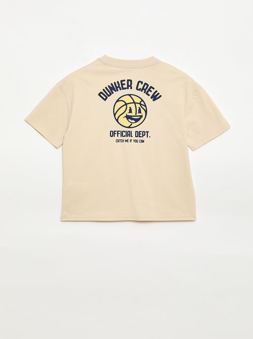 Camiseta de manga corta con estampado frontal - Kiabi