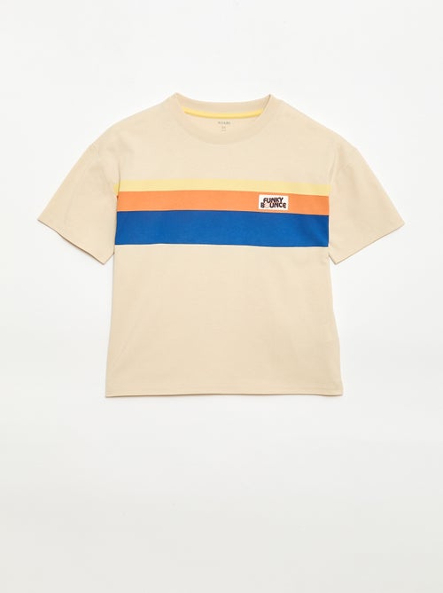 Camiseta de manga corta con estampado frontal - Kiabi