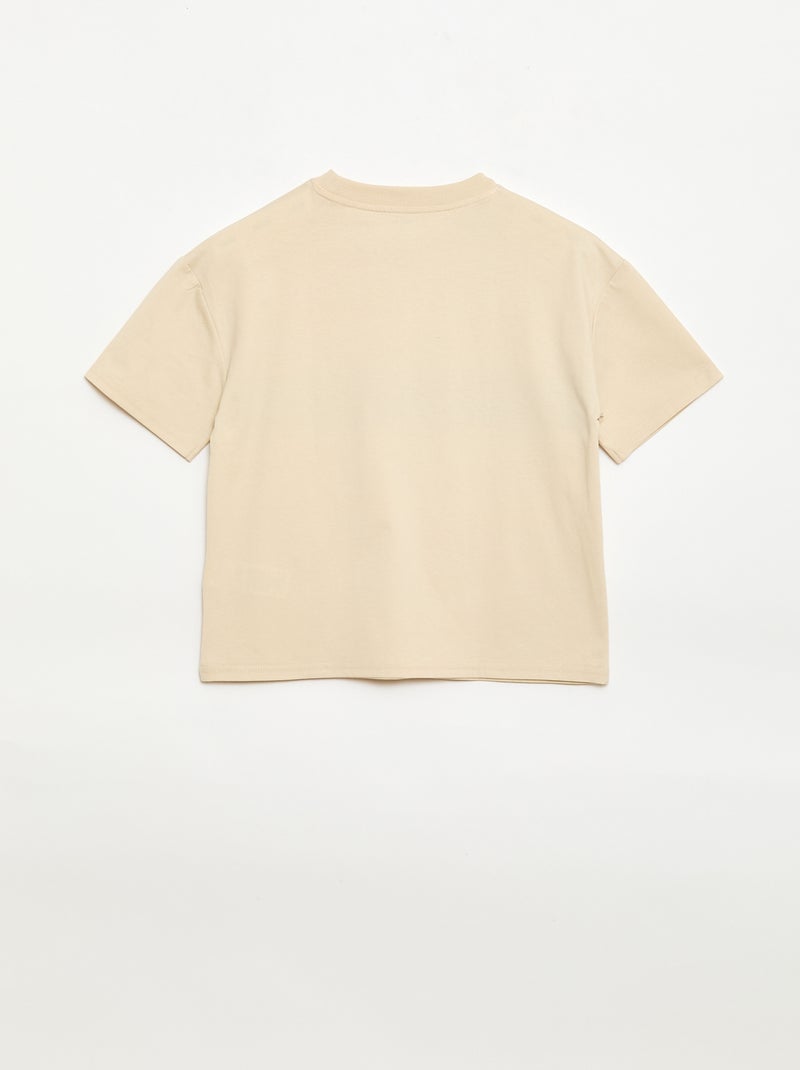 Camiseta de manga corta con estampado frontal Blanco - Kiabi