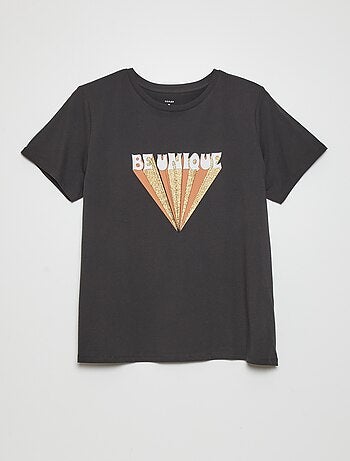 Camiseta de manga corta con estampado - Kiabi