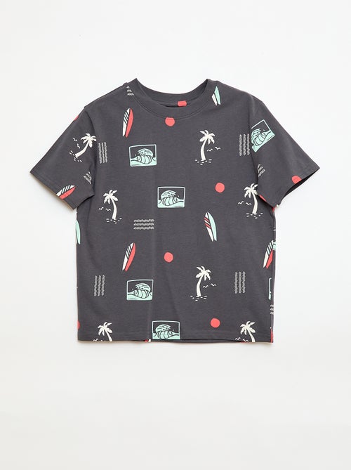 Camiseta de manga corta con estampado - Kiabi