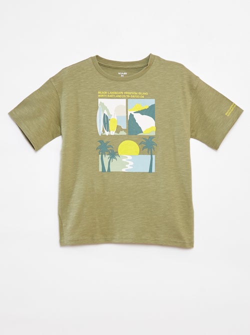 Camiseta de manga corta con estampado - Kiabi
